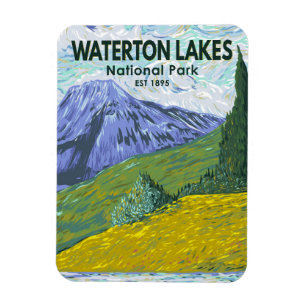 Waterton Lakes Nationalpark Kanada Reise Vintage Magnet