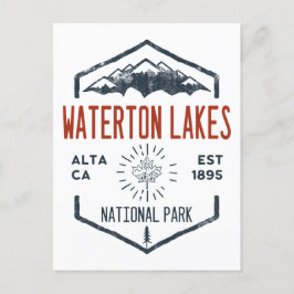 Waterton Lakes Nationalpark Kanada Vintag Postkarte