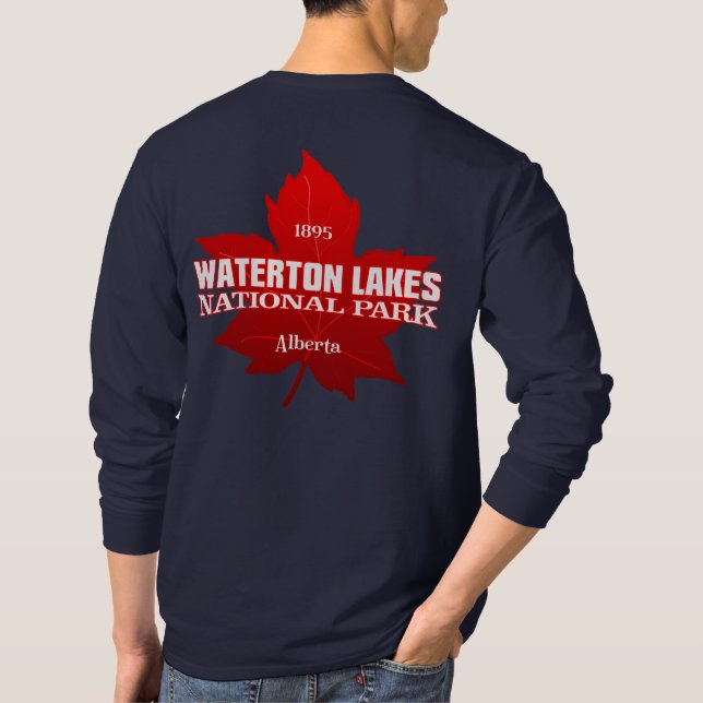Waterton Lakes NP (Ahornblatt) T - Shirt (Rückseite)