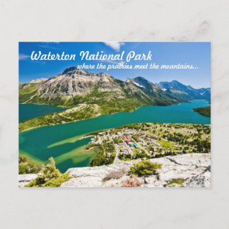 Waterton nationale Friedenspark-Postkarte Postkarte