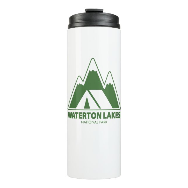 Waterton Seen Nationalpark Camping Thermosbecher (Vorderseite)