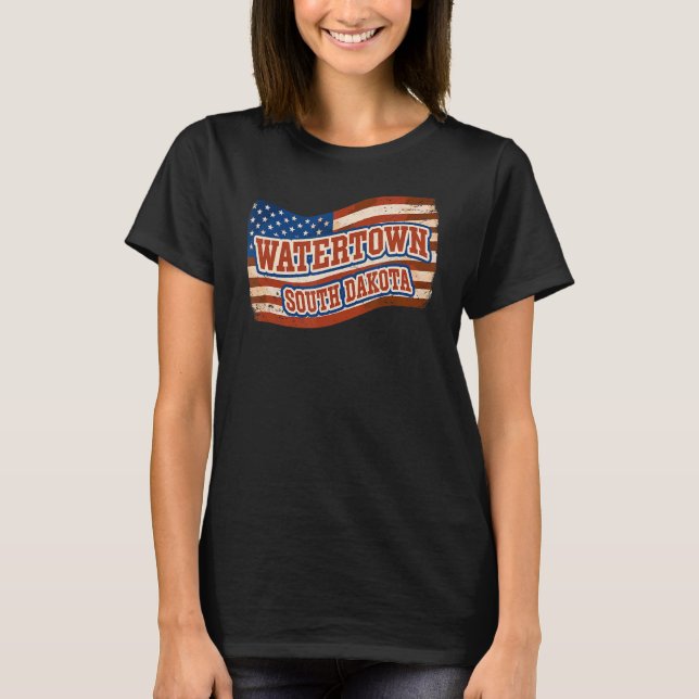 Watertown City South Dakota Vintage amerikanische  T-Shirt (Vorderseite)