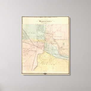 Watertown, Dodge u. Jefferson Lattich Leinwanddruck