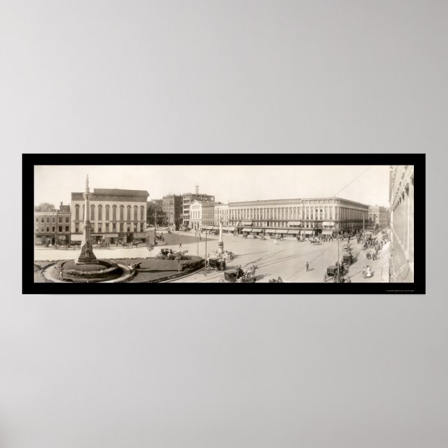 Watertown NY Square Foto 1909 Poster (Vorne)