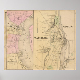 Waterville, Kennebec County Poster