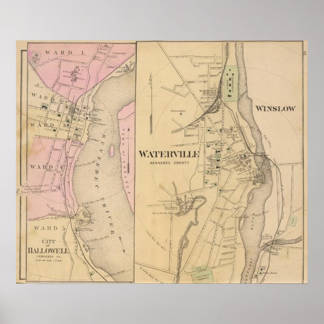 Waterville, Kennebec-Landkreis Poster (Vorne)