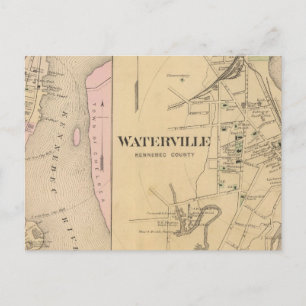 Waterville, Kennebec-Landkreis Postkarte