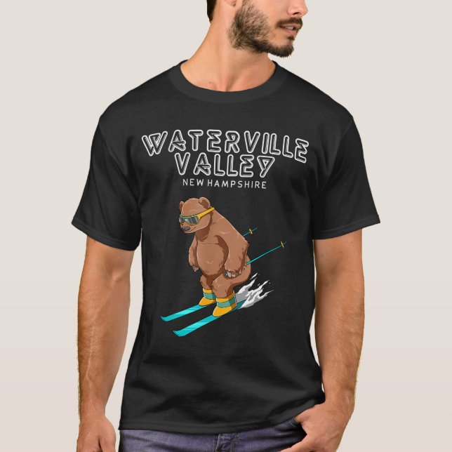 Waterville Valley New Hampshire - Funny Ski Grizzl T-Shirt (Vorderseite)