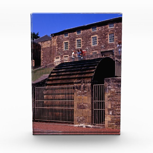 Waterwheel New Lanark Schottland Postcard Poster Fotoblock (Vorderseite)