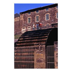 Waterwheel New Lanark Schottland Postcard Poster P