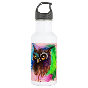 Watery Wood Owl Trinkflasche