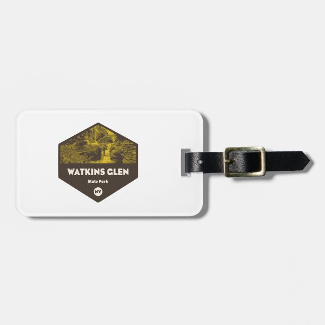 Watkins Glen Staat Park New York Gepäckanhänger (Vorderseite horizontal)