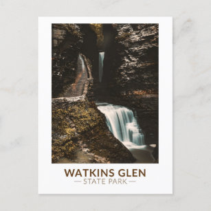 Watkins Glen Staat Park New York Postkarte
