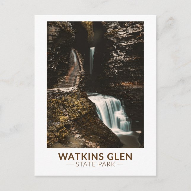 Watkins Glen Staat Park New York Postkarte (Vorderseite)