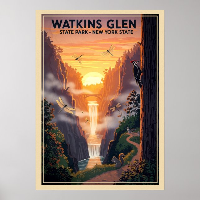 Watkins Glen Staat Park New York Staat V02 Poster (Vorne)