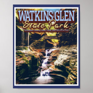 WATKINS GLEN STAAT PARK - NEW YORK VEREINIGTE STAA POSTER