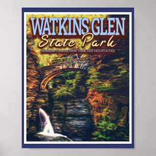 WATKINS GLEN STAAT PARK - NEW YORK VEREINIGTE STAA POSTER