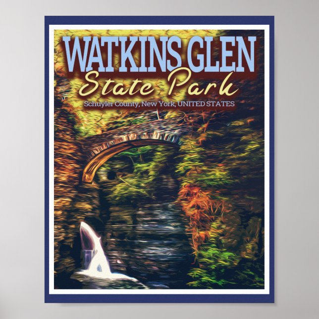 WATKINS GLEN STAAT PARK - NEW YORK VEREINIGTE STAA POSTER (Vorne)