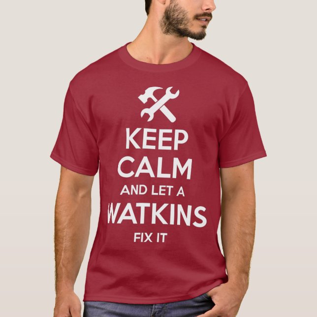 WATKINS Witziger Nachname Geburtstagsbaumgeschenk T-Shirt (Vorderseite)