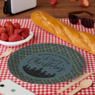 Watson Ancient Schottischer Clan Tartan Weihnachte Pappteller