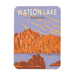 Watson Lake Arizona Vintages Magnet