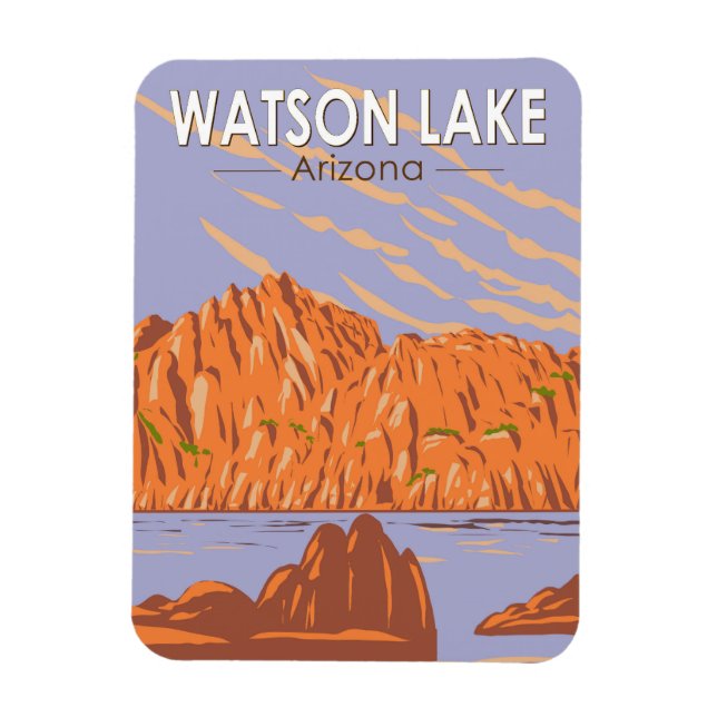 Watson Lake Arizona Vintages Magnet (Vertikal)