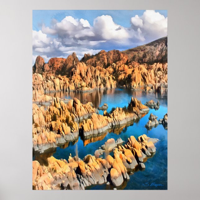 "Watson Lake" Prescott "Granite Dells" Poster (Vorne)