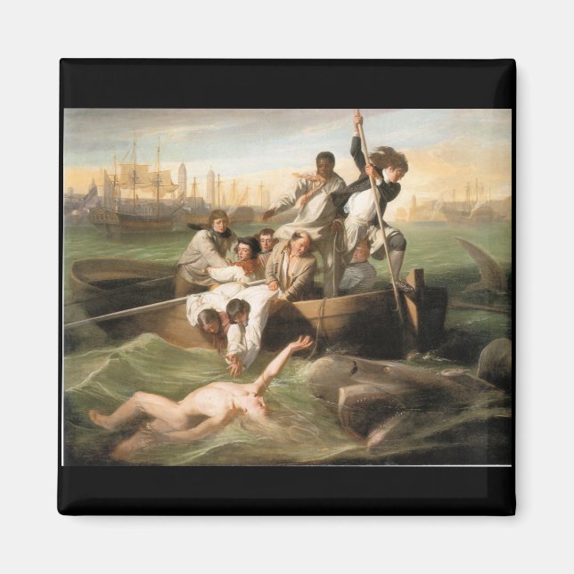 Watson und der Hai von John Singleton Copley Magnet (Vorne)