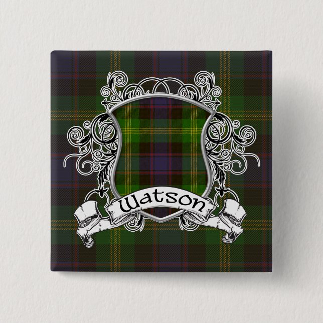 Watsontartan-Schild Button (Vorderseite)