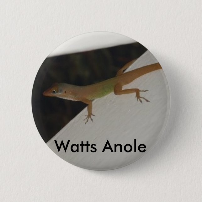 Watt Anole Reptil-Knopf- Button (Vorderseite)