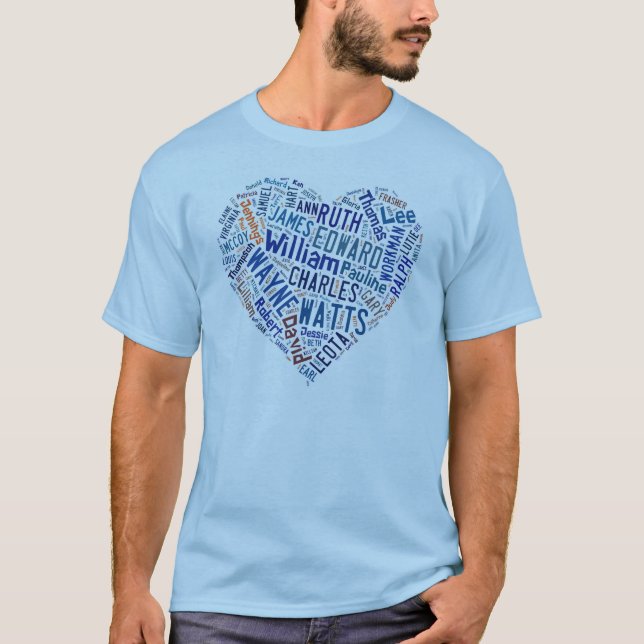 Watt Familien-T - Shirt-Blau- T-Shirt (Vorderseite)
