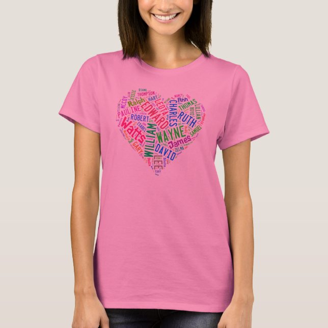 Watt Familien-T - Shirt-Rosa- T-Shirt (Vorderseite)