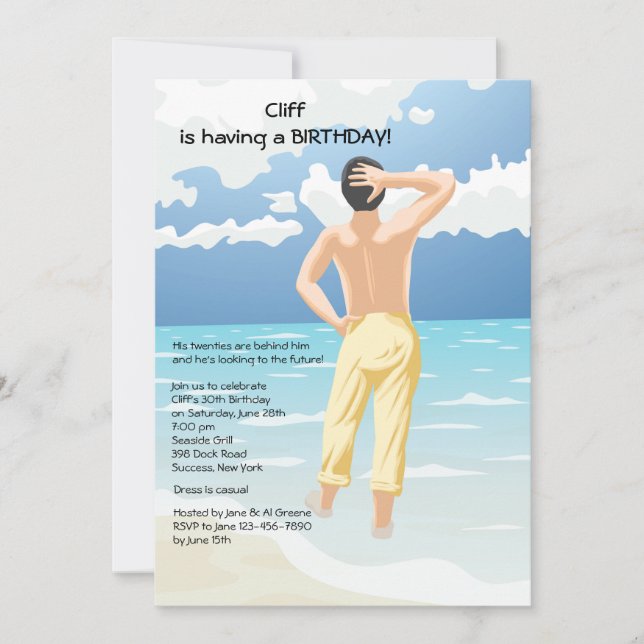 Watte im Meer Einladung (Vorderseite)