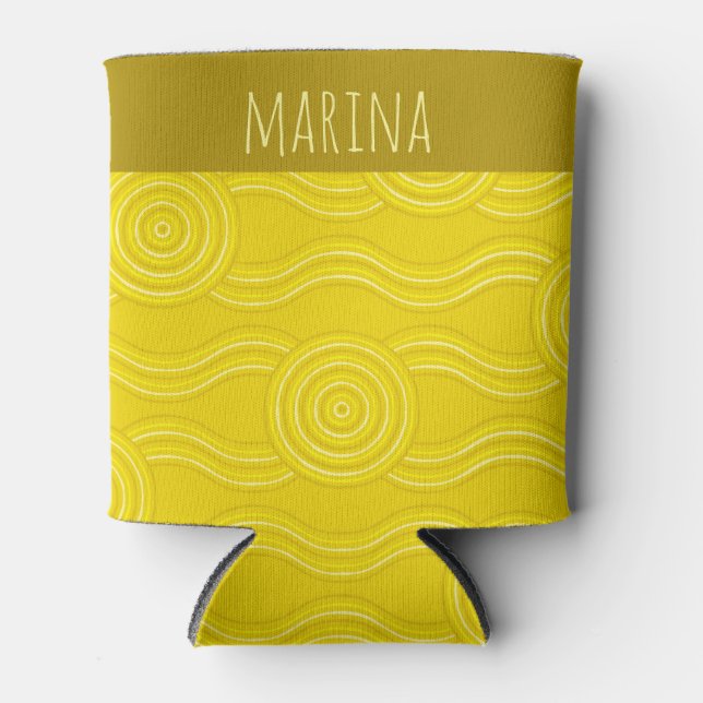 Wattle Customizable Name Australian Dreamtime Dosenkühler (Vorderseite)