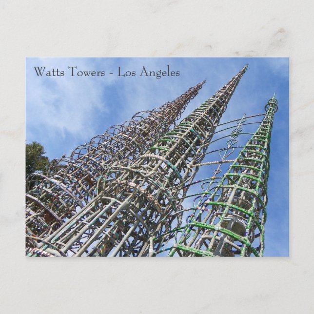 Watts Towers Postcard! Postkarte (Vorderseite)