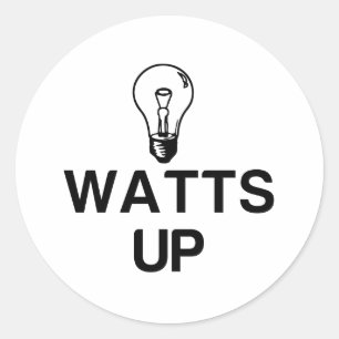 WATTS UP LIGHT BULB - Copy Runder Aufkleber