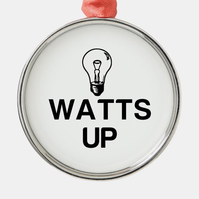 WATTS UP LIGHT BULB - Kopieren Ornament Aus Metall (Vorne)