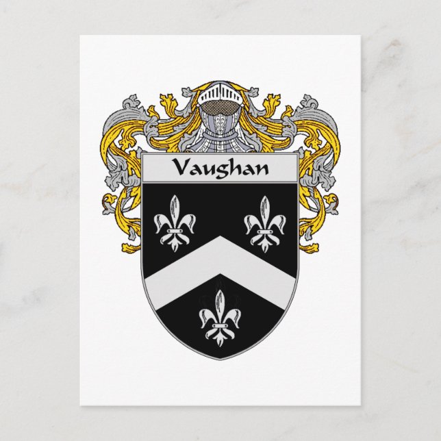 Waughan-Wappen (mantled) Postkarte (Vorderseite)