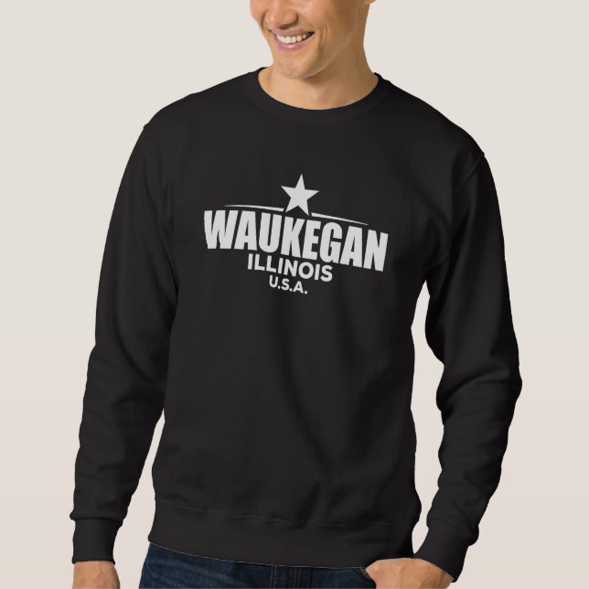 Waukegan Illinois Retro Vintage Sweatshirt (Vorderseite)