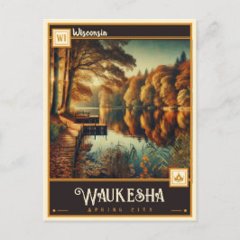 Waukesha, Wisconsin | VINTAG Postkarte