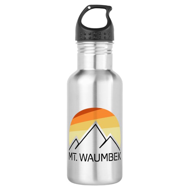 Waumbek New Hampshire Retro Edelstahlflasche (Vorderseite)