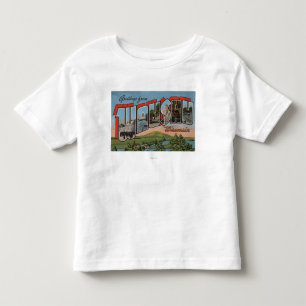 Wausau, Wisconsin - große Buchstabe-Szenen Kleinkind T-shirt
