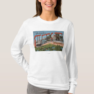 Wausau, Wisconsin - große Buchstabe-Szenen T-Shirt