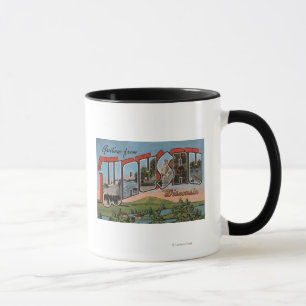 Wausau, Wisconsin - große Buchstabe-Szenen Tasse