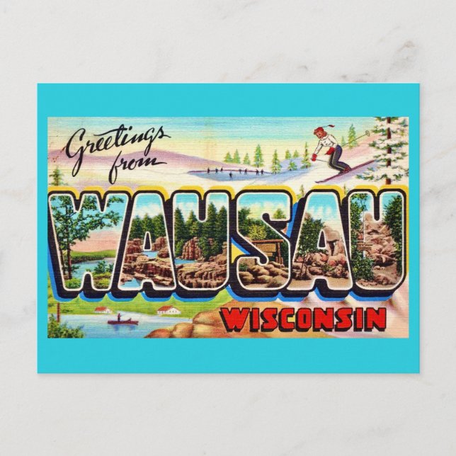Wausau Wisconsin Grußpostkarte Postkarte (Vorderseite)