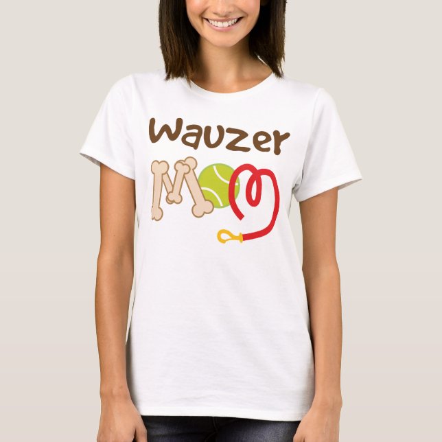 Wauzer Hundezucht-Mama-Geschenk T-Shirt (Vorderseite)