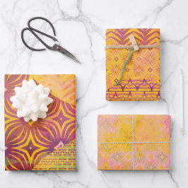 Wave 5 Orange Mixed Media Set von Wrapping Paper Geschenkpapier Set