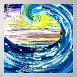 Wave Abstraction von Fiona Poster