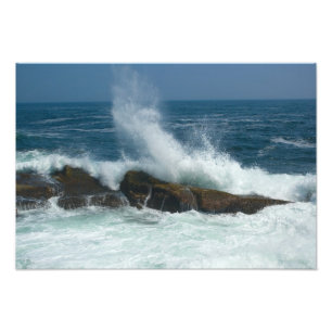 Wave action at Pemaquid Point, Maine Fotodruck