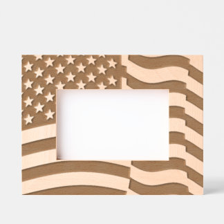 Wave American Flag Geätzte Rahmen